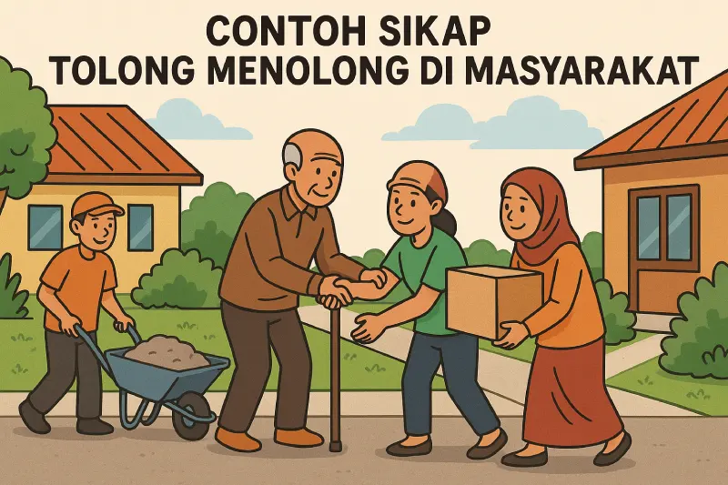 contoh sikap tolong menolong di masyarakat