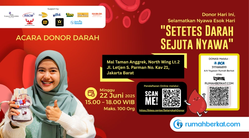 jadwal donor darah jakarta barat 22 juni 2025