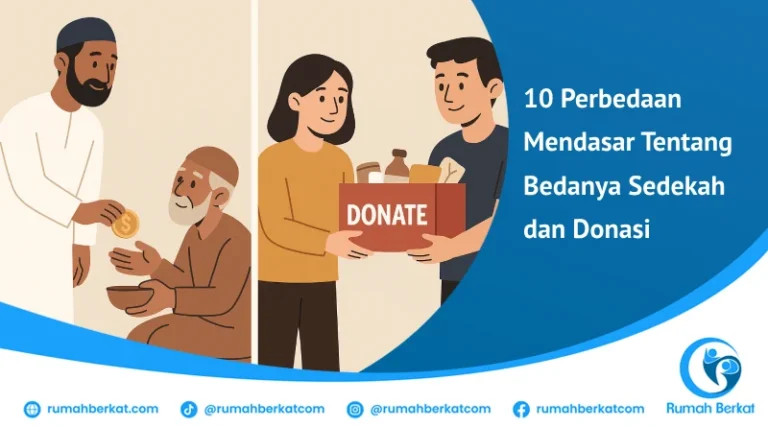 Bedanya Sedekah dan Donasi melalui dua aksi bantuan yang memiliki makna dan tujuan berbeda.