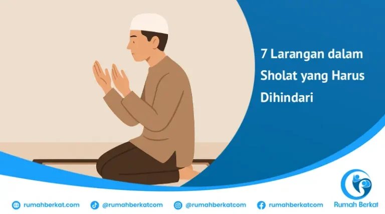 Seorang pria sedang berdoa dalam posisi duduk, menggambarkan konteks larangan dalam sholat yang harus dihindari.